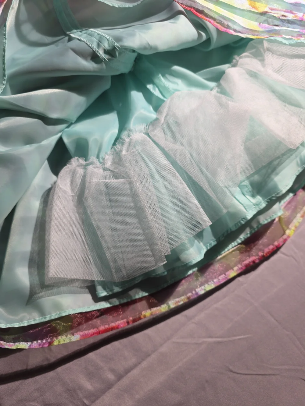 Girls' Multicolor Stripe Party Dress